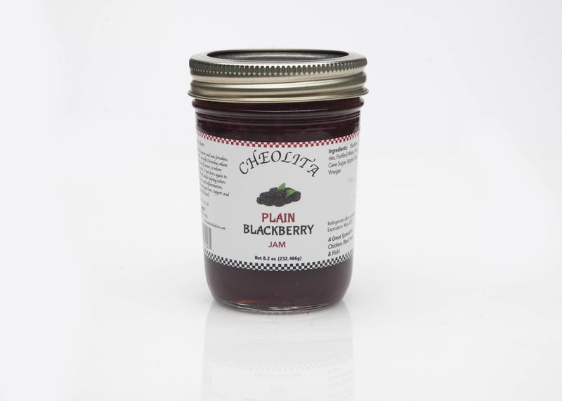 Blackberry Jam 12oz Jars (Plain, Mild, Medium, Hot) - Cheolita Jams Jellies & Salsas