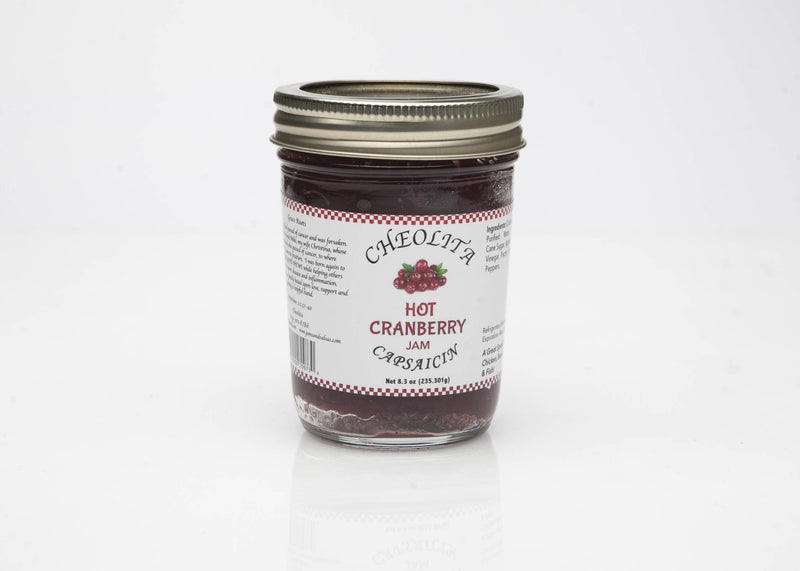 Cranberry Jam 12oz Jars (Plain, Mild, Medium, Hot) - Cheolita Jams Jellies & Salsas